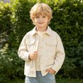 thumbnail image 2 of JAJAHO Boys Girls Button Down Shirt 4-12Y Kids Back To School Clothes Cotton Long Sleeve Lapel Shirts, 2 of 5
