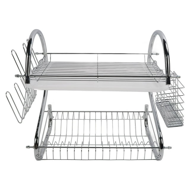 Estante Para Platos, Estante Para Platos Para Cuencos, Estructura Robusta De 2 Niveles Para Cocina