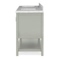 thumbnail image 5 of Furniture of America Freya 61" Gray Double Bathroom Vanity with White Carrera Marble Top and Undermount Sink, 5 of 13