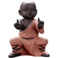 thumbnail image 1 of Adornos de monje de Kung Fu, estatua de Buda, Animal de té, bandeja de té de jardín Zen, estatuilla para bandeja de té de Kung Fu, decoración del coche, hogar y oficina (rojo), 1 of 5
