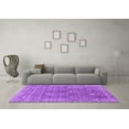 thumbnail image 3 of Ahgly Company Indoor Round Oriental Purple Industrial Area Rugs, 4' Round, 3 of 4