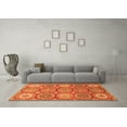 thumbnail image 3 of Ahgly Company Indoor Round Abstract Orange Modern Area Rugs, 6' Round, 3 of 4