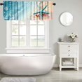 thumbnail image 5 of Coastal Ocean Valance Curtain for Kitchen, Summer Tropical Sand Beach Starfish Shells Blackout Short Windows Treatment for Bathroom Bedroom Cafe, 54x18in, 5 of 5