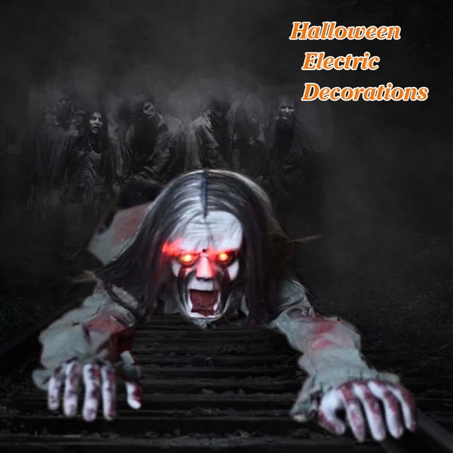 Rastreo Fantasma Fantasma Prank Props Halloween con LED Ojos brillantes Activado por voz
