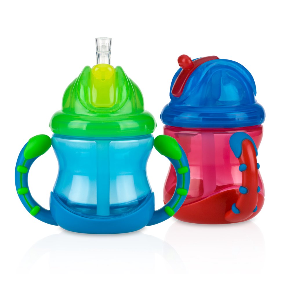 Nuby Flip N Sip Straw Sippy Cup 2 pack