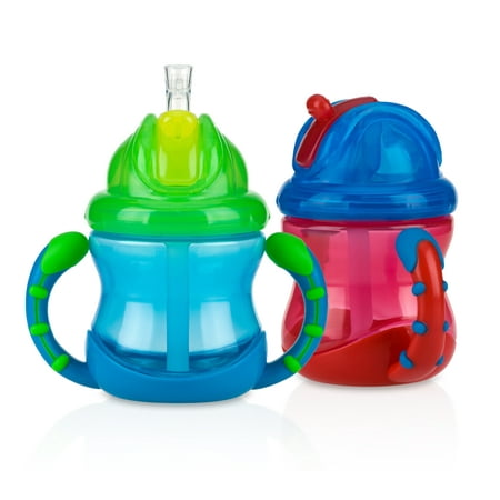 Nuby Flip N Sip Straw Sippy Cup - 2 Pack