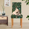 thumbnail image 4 of Yayeee 2 Pack Dining Chair Covers Stretch Parson Chairs Slipcovers Seat Protector, Green Forest Pattern, 4 of 6