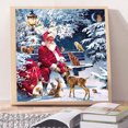 thumbnail image 3 of Kit de pintura de diamante Wdftyju 5D Papá Noel y animales Taladro redondo completo, 3 of 9