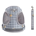 thumbnail image 5 of Small Dog Harness and Leash Set Reflective Mesh Dog Vest Harness for Small Sized Dogs Breathable Grey No Pull Puppy Harness for Walking and Training 1 Pack, 5 of 6