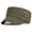 Olive Green, variant on Cotton Twill Military Flat Top Peaked Hat Army Cadet Cap - Olive Green