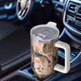 thumbnail image 6 of OBREWU German Shepherd with Flowers Tumbler with Handle and Lid,German Shepherd with Flowers 40oz Double Wall Vacuum Insulated Tumbler,Cups Gift for Women and Men, 6 of 7