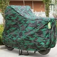 thumbnail image 2 of Funda protectora universal para motocicleta, de camuflaje verde, resistente al polvo, impermeable, para exteriores, para scooter, talla XL, 2 of 6
