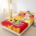 thumbnail image 4 of jejeloiu Rugby Sport City Queen Sheet Sets,Red Yellow Bed Set For Boys Kids 4-Piece, 4 of 7