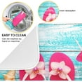 thumbnail image 4 of Summer Flip Flops Dish Drying Mat 16x18 in for Kitchen Counter Decor, Absorbent Blue Wooden Board Dry Pad Seashells Baby Bottle Dryer Rack Drainer Mats for Countertop Sink, 4 of 6