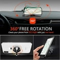 thumbnail image 4 of 2 Packs，Magnetic Phone Holder for car（Strong Magnet）phone holders for your car phone holder Mount for Car（4 Metal Plate）Universal Dash cell phone car mount for iphone Samsung car accessories,Black, 4 of 13