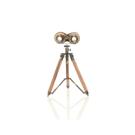8 x 8 x 11 Wood/Brass Binocular On Stand