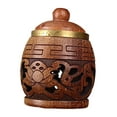 thumbnail image 3 of Dualoai Wood Carved Pendant Decorative Bag Accessory for DIY Jewelry Bag Pendant DIY Lotus, 3 of 9