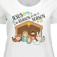 thumbnail image 4 of Inktastic Jesus is the Reason for the Season Christmas Nativity Women's Plus Size T-Shirt, 4 of 5