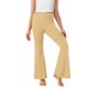 thumbnail image 4 of Pantalones largos para niñas de color liso con forro polar para mayor calidez, pantalones largos casuales con leggings ligeramente acampanados, traje para niñas de 5 a 16 años., 4 of 7
