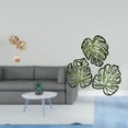 thumbnail image 2 of CoudarTitie Nordic Abstract Metal Leaf Sculpture and Wooden Palm Leaves Wall Art Creative Tropical Jungle Decor for Home Table Party Bedroom, 2 of 8