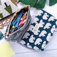 thumbnail image 2 of 8 Bolsas de Cosm&eacute;ticos de Lona Bolsa de Maquillaje Estampada Monedero Multifunci&oacute;n Organizador de Viaje con Cremallera Neceser para Vacaciones de Oto&ntilde;o Regalo de Cumpl, 2 of 7