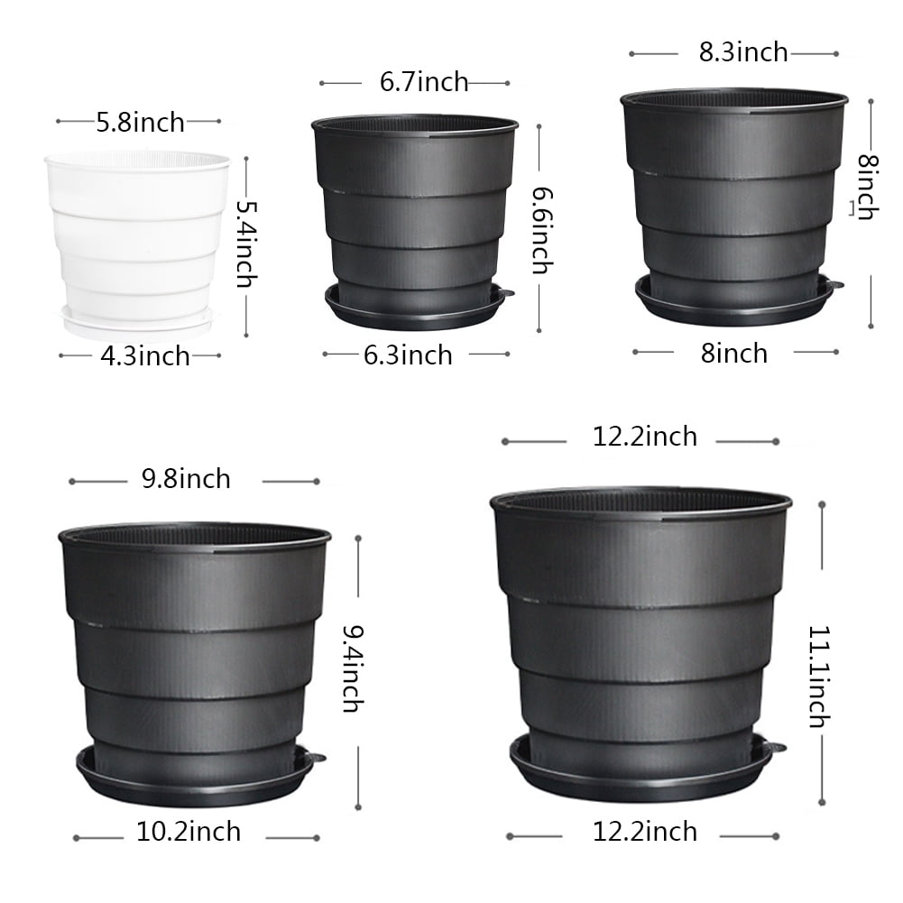 CSCHome Breathable Planter Orchid Potting Mix with Drainage Holes and Tray for Repotting for Succulents Gardening Home Window Decor