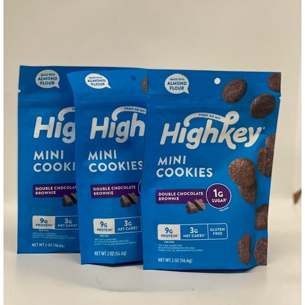 High Key Mini Cookies 3 pack 2oz bags Choco Brownie Pack