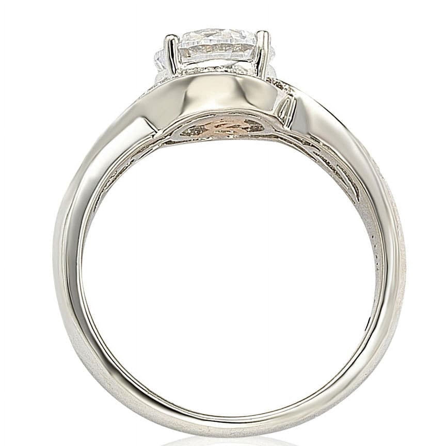 SL Collection Sterling Silver Cubic Zirconia Ring