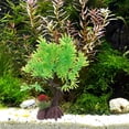 thumbnail image 4 of Minkissy 1Pack Decorative Aquatic Plants Plastic Tree Shape for Fish Tank Landscaping 10.2x6.7in Green, 4 of 4