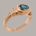 thumbnail image 2 of LBG British Made 18k Rose Gold London Blue Topaz ring Unisex Engagement Ring - 33 size options - Size 11.75, 2 of 6