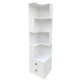 thumbnail image 6 of LiviNest Corner Bookshelf with Drawers & LED: 4-Tier L-Shaped Display Shelf - Transform Wasted Corners into Lit Storage Hub for Small Apartments & Home Office, 6 of 6