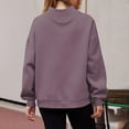 thumbnail image 3 of Women's Mock Neck Oversized Long Sleeve Sweatshirt Casual Loose Side Slit Pullovers Cozy Tunic Tops with Pocket, 3 of 6