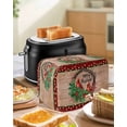 thumbnail image 4 of Christmas Cardinal Small Toaster Cover 2 Slice, Kitchen Appliance Covers, Xmas Berry Farmhouse Wooden Grain Toaster Oven Cover with Loop, Bread Machine Cover Polyester Dust Cover Protection, 4 of 4