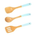 thumbnail image 2 of Bzdzmqm under $5 3Pcs Wooden Kitchen Utensils, KidsKitchenware Set Beech Wood, Solid WoodChildren'sCooking Utensils, Safe Non-Toxic Wooden Spatula, Educational Play Food Tools, Mini Chef Cooking Set, 2 of 9