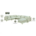 thumbnail image 4 of Meridian Furniture Julia Cream Velvet Modulaire Sectionnel, 4 of 5