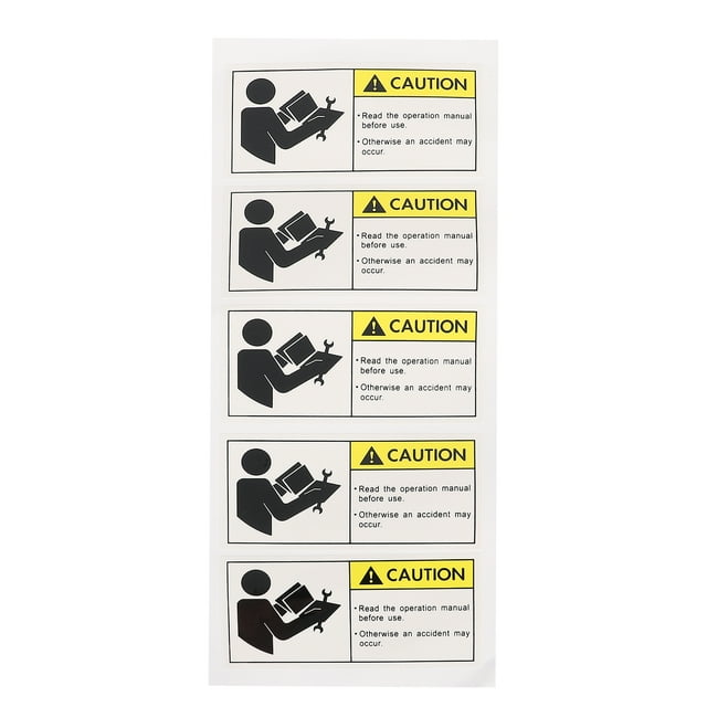 Miangastore 5 Pcs Autocollant de Lecture Avertissement de Sécurité
