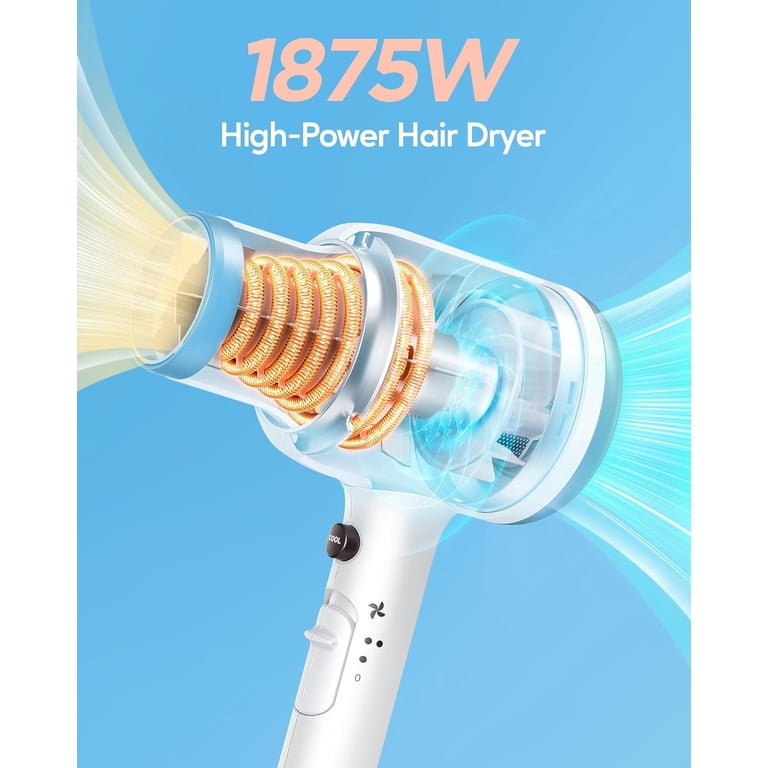 Obacre Professional Ionic Hair Dryer, 1600W Low Noise photo 6