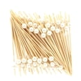 thumbnail image 1 of Palitos de cóctel de nicilina de bambú con perlas sintéticas de 12 cm (paquete de 100), 1 of 5
