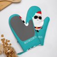 thumbnail image 4 of Hirioo Cute Santa Claus for Silicone Oven Mitts for BBQ, Baking, Cooking, Set of 2, Heat Resistant 260℃, Non-Slip Kitchen Essentials, 4 of 6