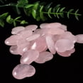 thumbnail image 2 of MATROOY 100pcs Natural Rose Quartz Stone Healing Heart Gemstone for Home Decor 20x6mm, 2 of 5