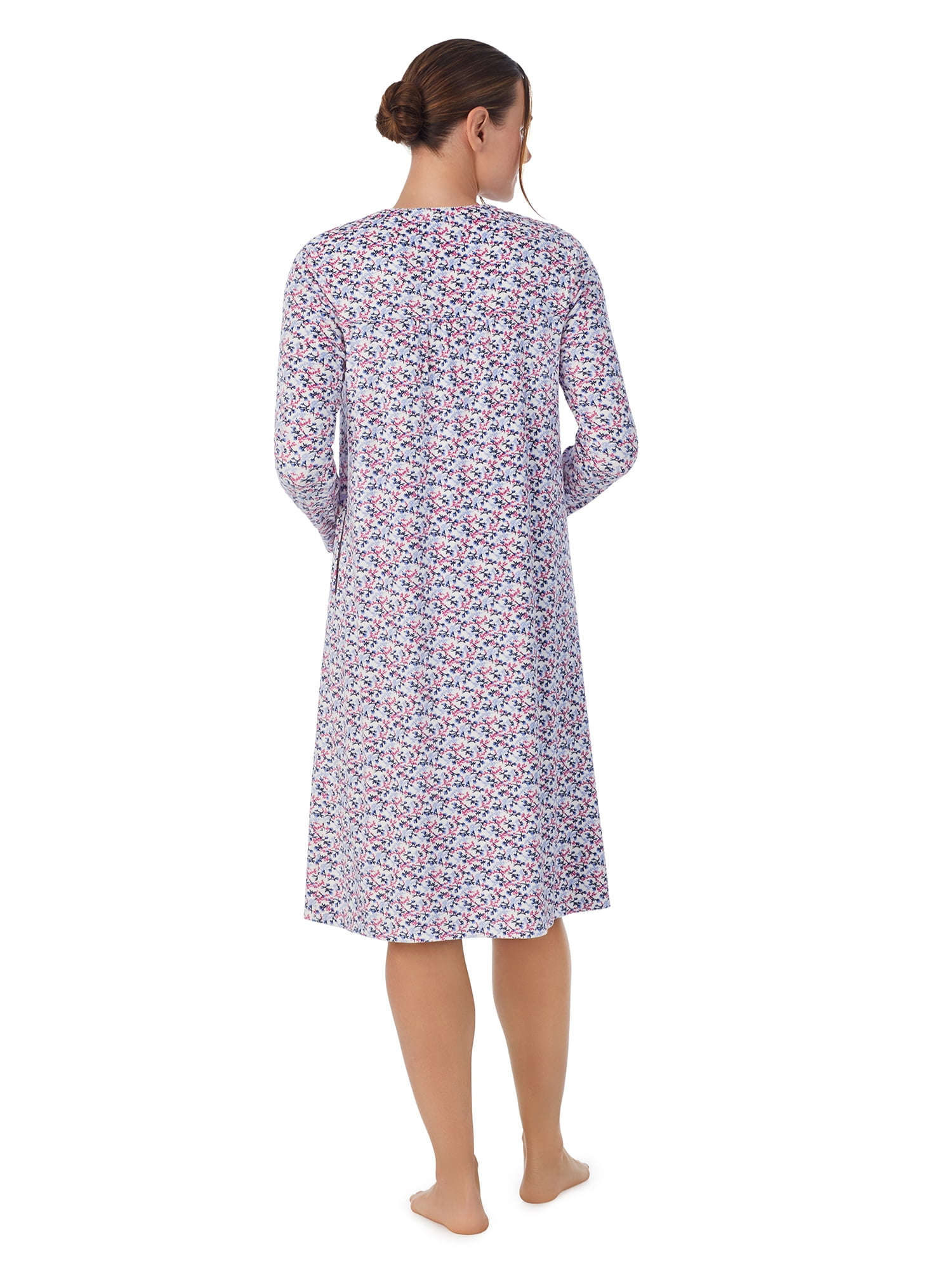 Aria Women's Knit Velour Long Sleeve Ballet Nightgown, Sizes S to 5X