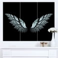 thumbnail image 2 of Designart - Ailes d'Ange sur Fond Noir - Impression sur Toile Abstraite, 2 of 4
