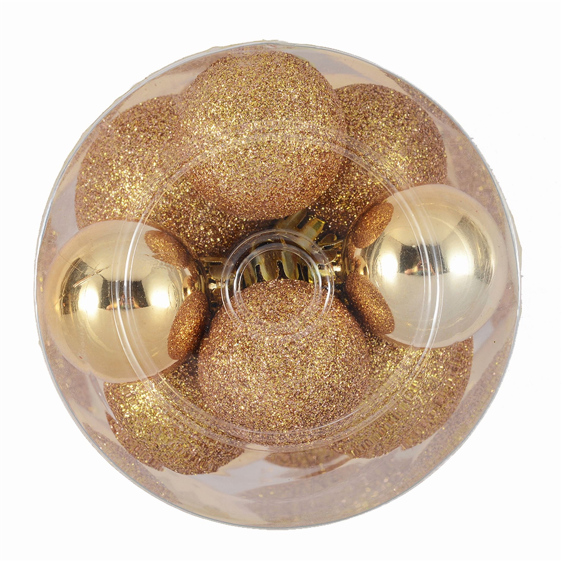 Holiday Time Shatterproof Christmas Mini Ornaments, Gold, 20 Count
