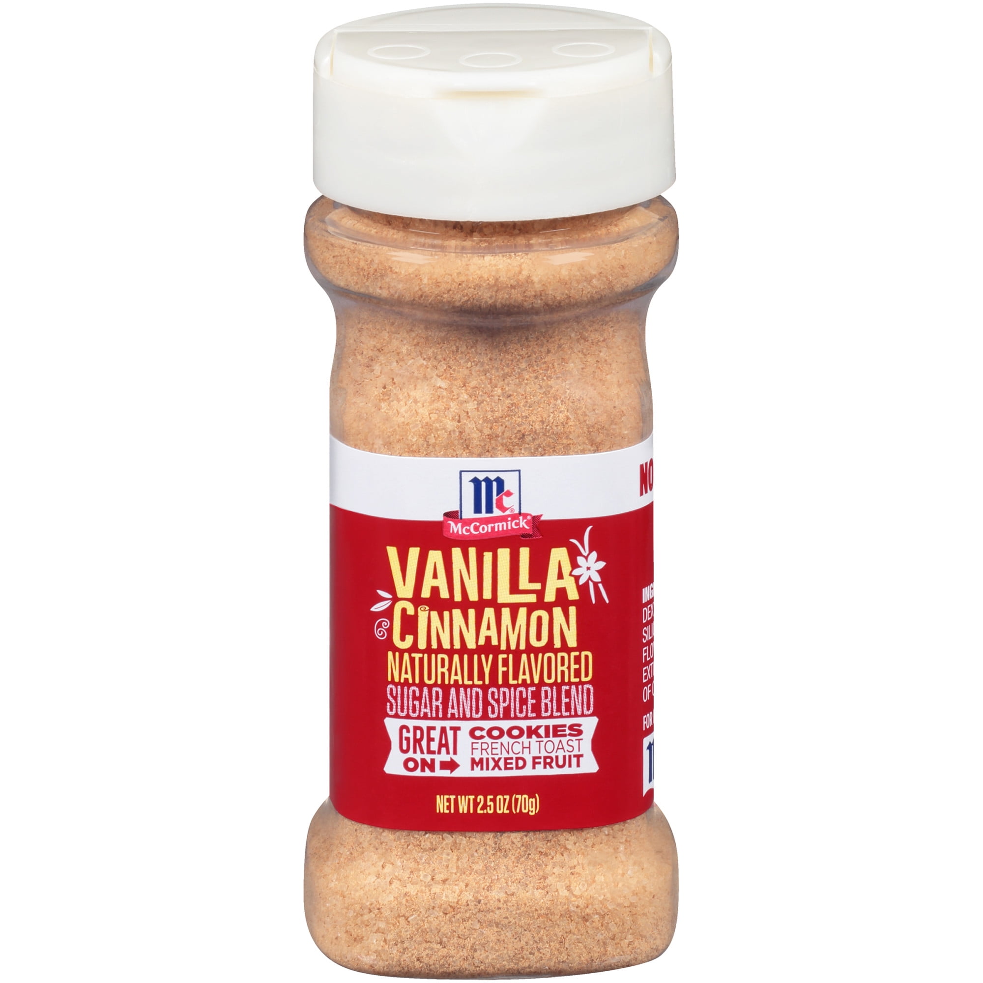 McCormick Vanilla Cinnamon Naturally Flavored Sugar And Spice Blend, 2.