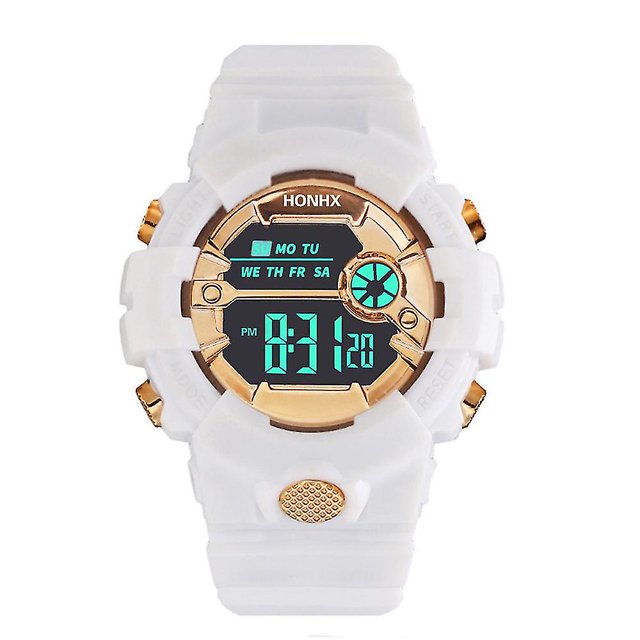 Reloj deportivo digital electrónico impermeable a prueba de golpes a la moda para hombres y mujeres LingWen 8390611452810