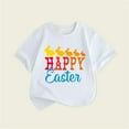 thumbnail image 3 of Hiijoy Little Boys Easter T Shirt Letter Rabbit Print Short Sleeved T-Shirt Graphic Tee, 3 of 3