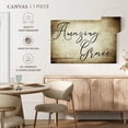 thumbnail image 5 of Elephant Stock Amazing Grace Script Wall Art - Horizontal Canvas Wall Art - Living Room Wall Decor - Inspirational And Typography Canvas - Beige And Brown Decor - 12" x 8", 5 of 8