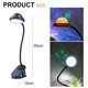 thumbnail image 5 of Lámpara de lectura con pinza LED recargable por USB con proyección de estrellas, luz de noche con pinza de estrella, luz de proyector, lámpara de noche táctil regulable - Azul, 5 of 6