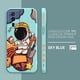 thumbnail image 3 of Case For Redmi K60E K50 K40S K40 K30 K20 10C 9 8A 8 10 Pro 4G 5G Colour Simple Liquid silicone Case Cartoon Space Astronaut, 3 of 5