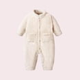 thumbnail image 3 of Mgmyaa Baby Winter Romper Warm Jumpsuit with Snap Closure Stand Collar Long Sleeve Infant Outfit for Boys Girls 3-24 Months, 3 of 7